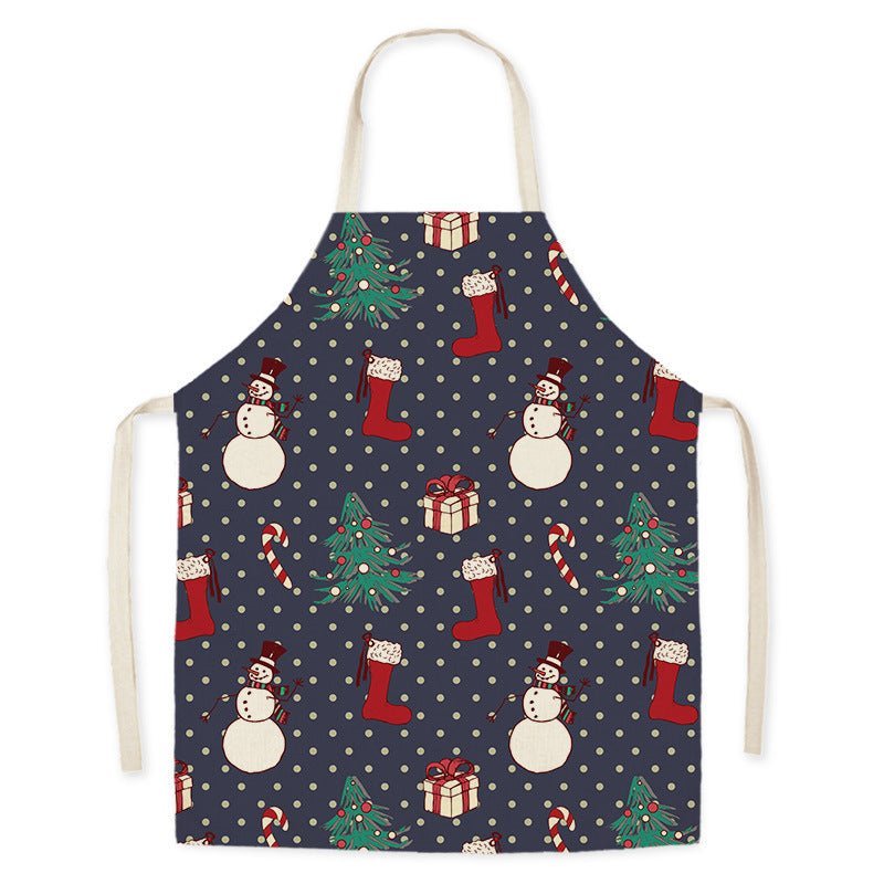 Premium Linen Christmas Kitchen Apron for Adults & Kids - Anti-Fouling & Decorative-Astricos