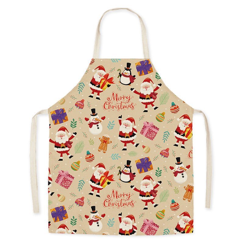 Premium Linen Christmas Kitchen Apron for Adults & Kids - Anti-Fouling & Decorative-Astricos