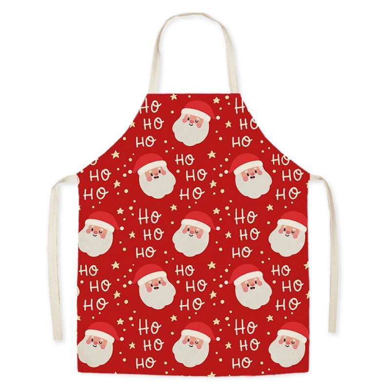 Premium Linen Christmas Kitchen Apron for Adults & Kids - Anti-Fouling & Decorative-Astricos