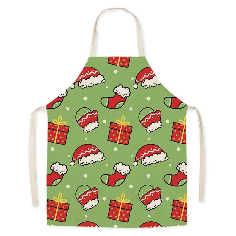 Premium Linen Christmas Kitchen Apron for Adults & Kids - Anti-Fouling & Decorative-Astricos