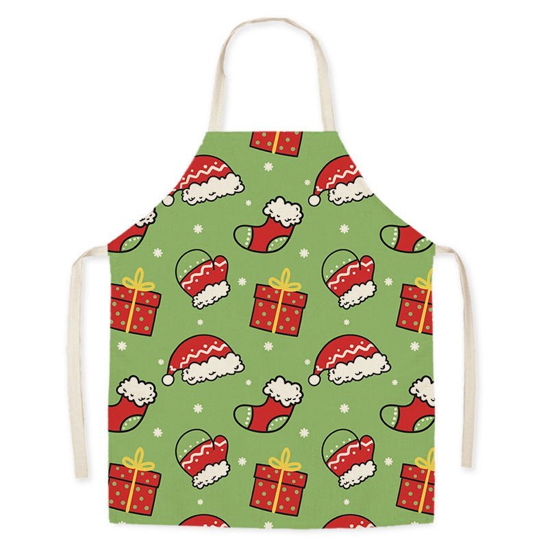 Premium Linen Christmas Kitchen Apron for Adults & Kids - Anti-Fouling & Decorative-Astricos