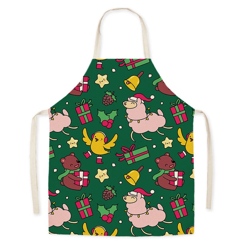 Premium Linen Christmas Kitchen Apron for Adults & Kids - Anti-Fouling & Decorative-Astricos