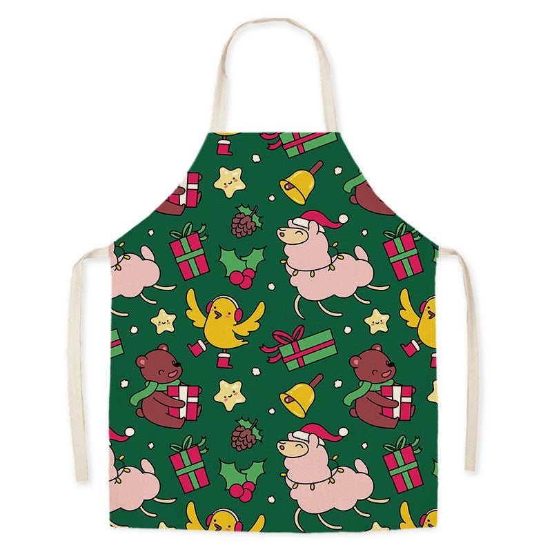 Premium Linen Christmas Kitchen Apron for Adults & Kids - Anti-Fouling & Decorative-Astricos