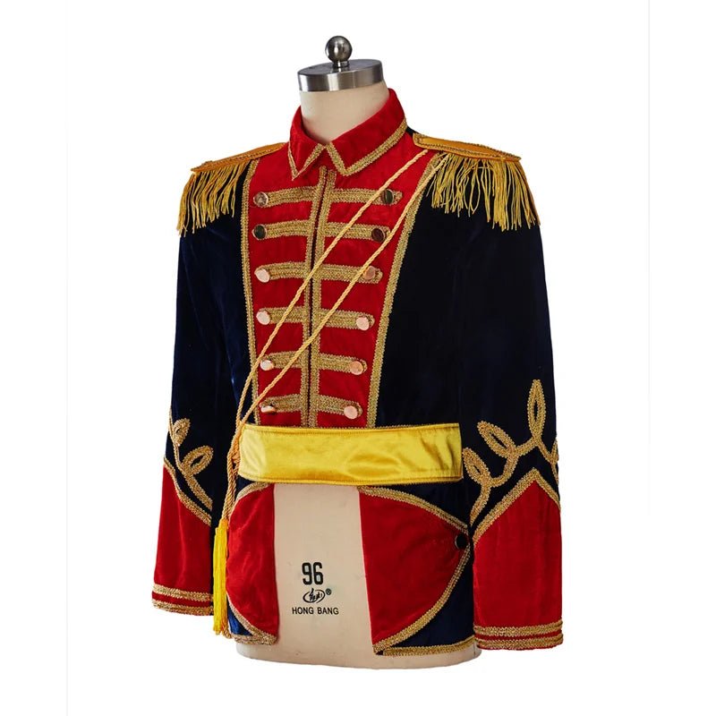Nutcracker Royal Military Uniform Costume for Men - Regency Colonial Tuxedo with Hat | Astricos-Astricos