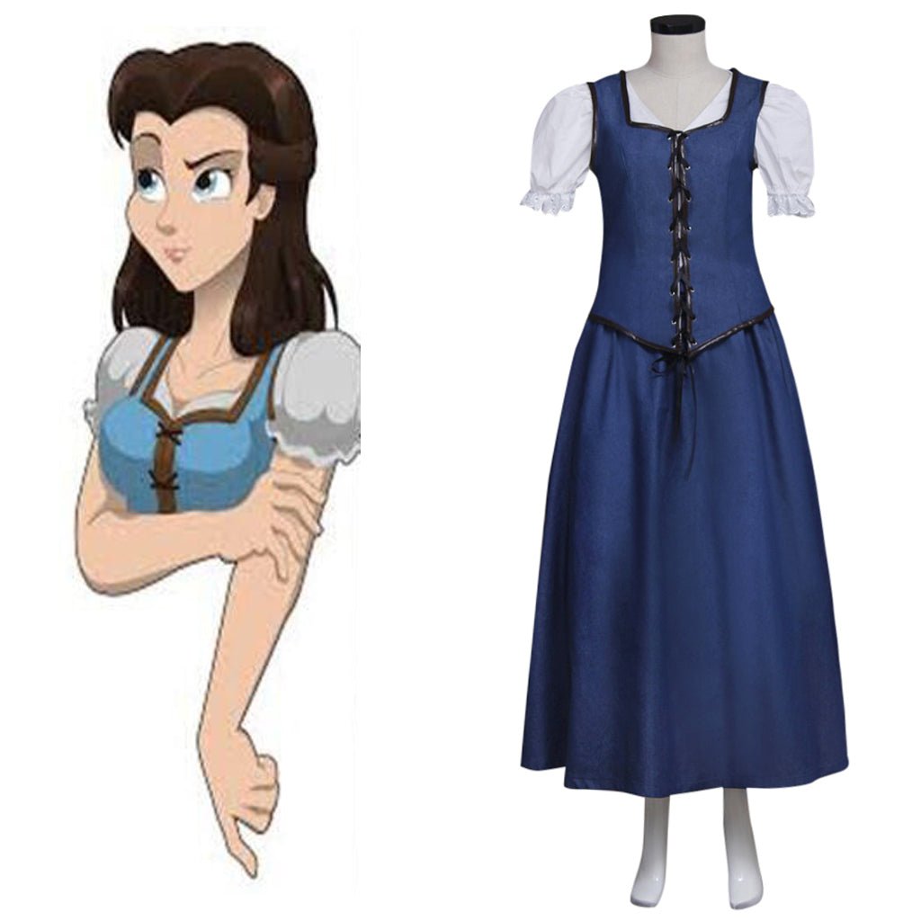 Once Upon a Time Belle Cosplay Dress for Women - Halloween & Carnival Costume-Astricos