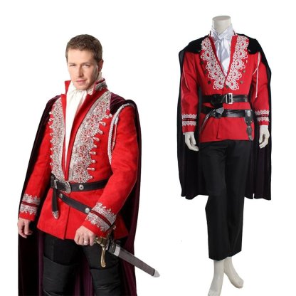 Once Upon a Time Prince Charming Costume Suit | Men's Cosplay & Halloween Outfit | Astricos-Astricos