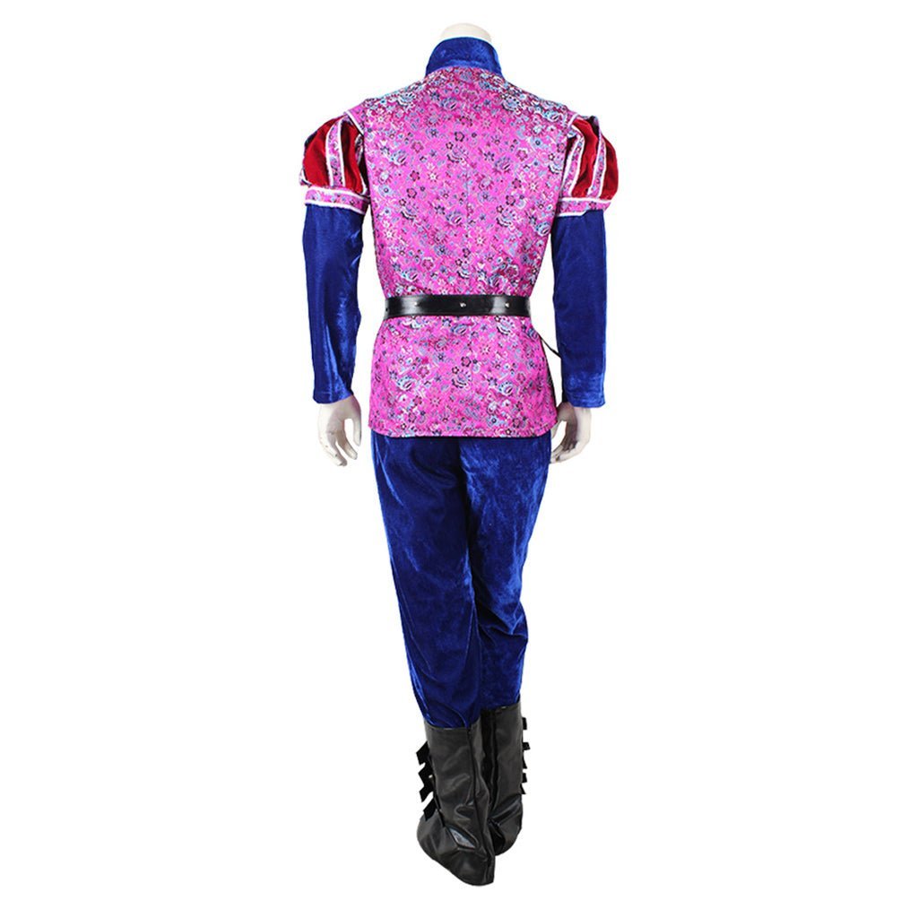 Once Upon a Time Prince Cosplay Costume | Men's Medieval Velvet Red and Blue Suit | Halloween & Party Outfit-Astricos