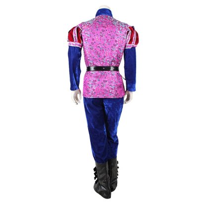 Once Upon a Time Prince Cosplay Costume | Men's Medieval Velvet Red and Blue Suit | Halloween & Party Outfit-Astricos