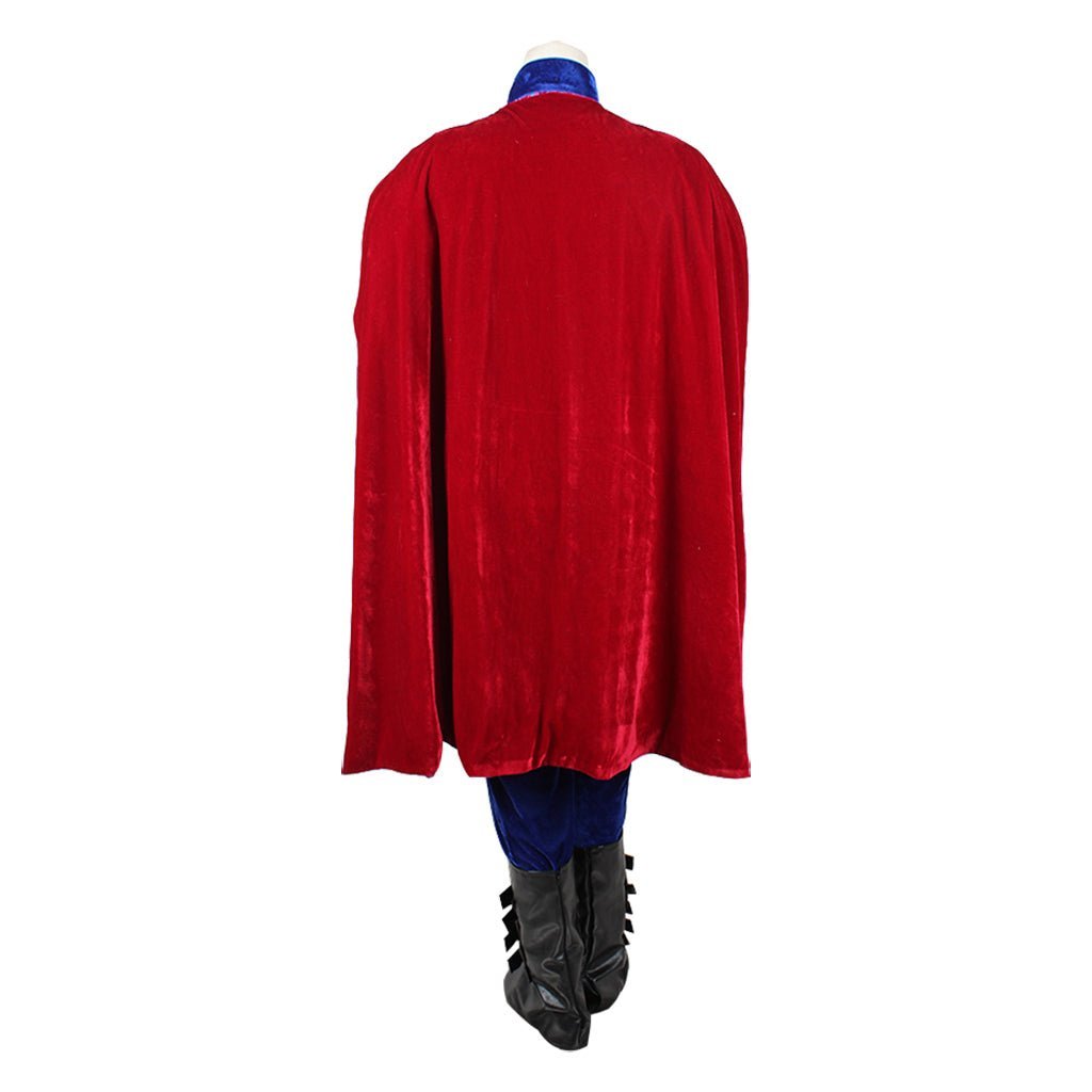 Once Upon a Time Prince Cosplay Costume | Men's Medieval Velvet Red and Blue Suit | Halloween & Party Outfit-Astricos