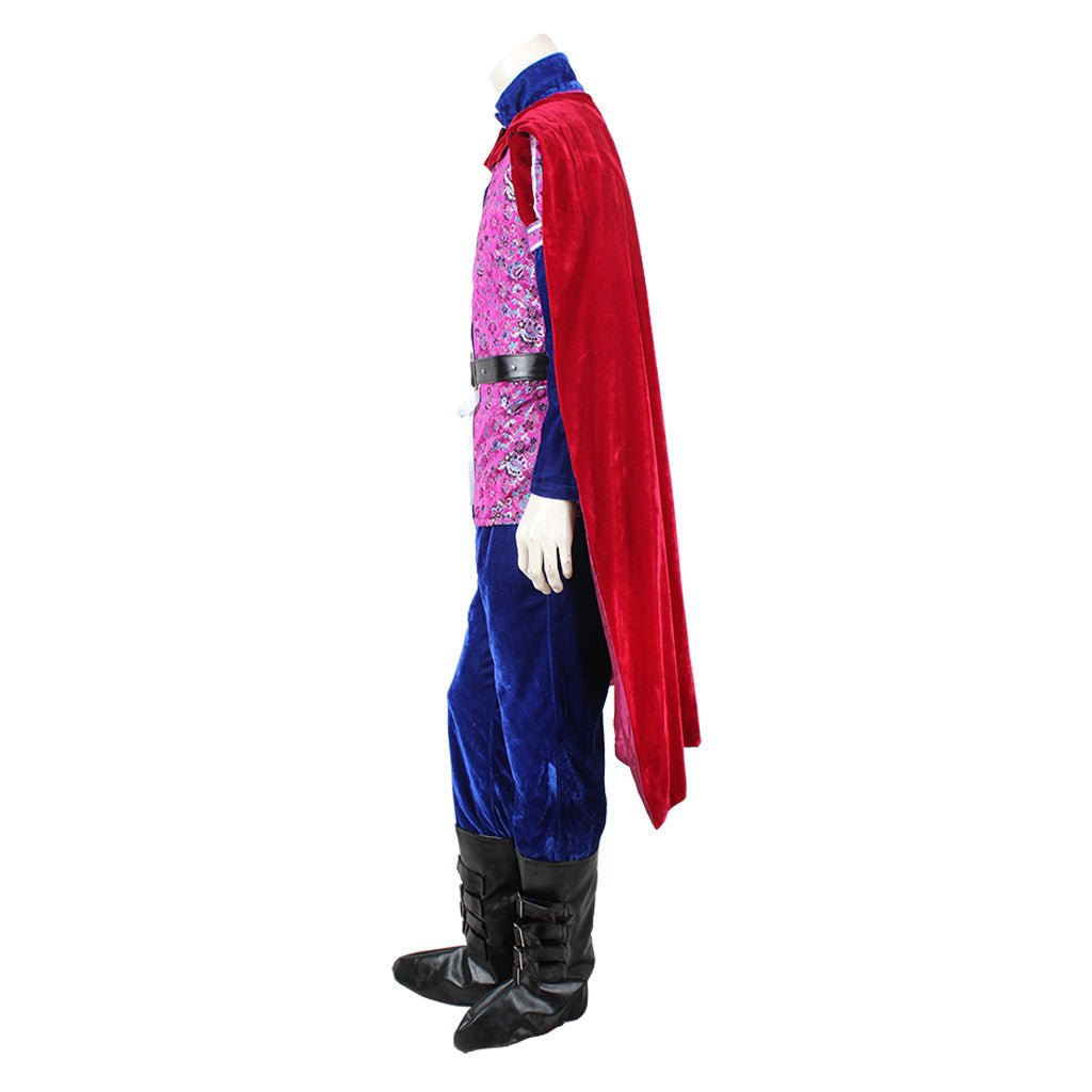 Once Upon a Time Prince Cosplay Costume | Men's Medieval Velvet Red and Blue Suit | Halloween & Party Outfit-Astricos