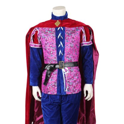 Once Upon a Time Prince Cosplay Costume | Men's Medieval Velvet Red and Blue Suit | Halloween & Party Outfit-Astricos