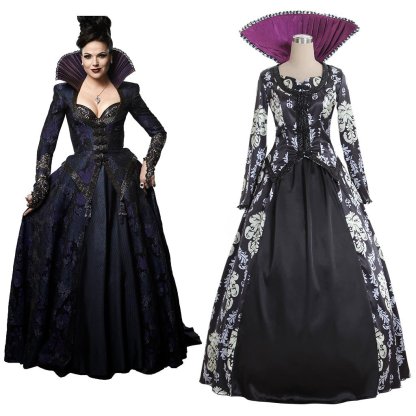 Regina Mills Evil Queen Cosplay Costume | Once Upon A Time Adult Women's Halloween Dress-Astricos