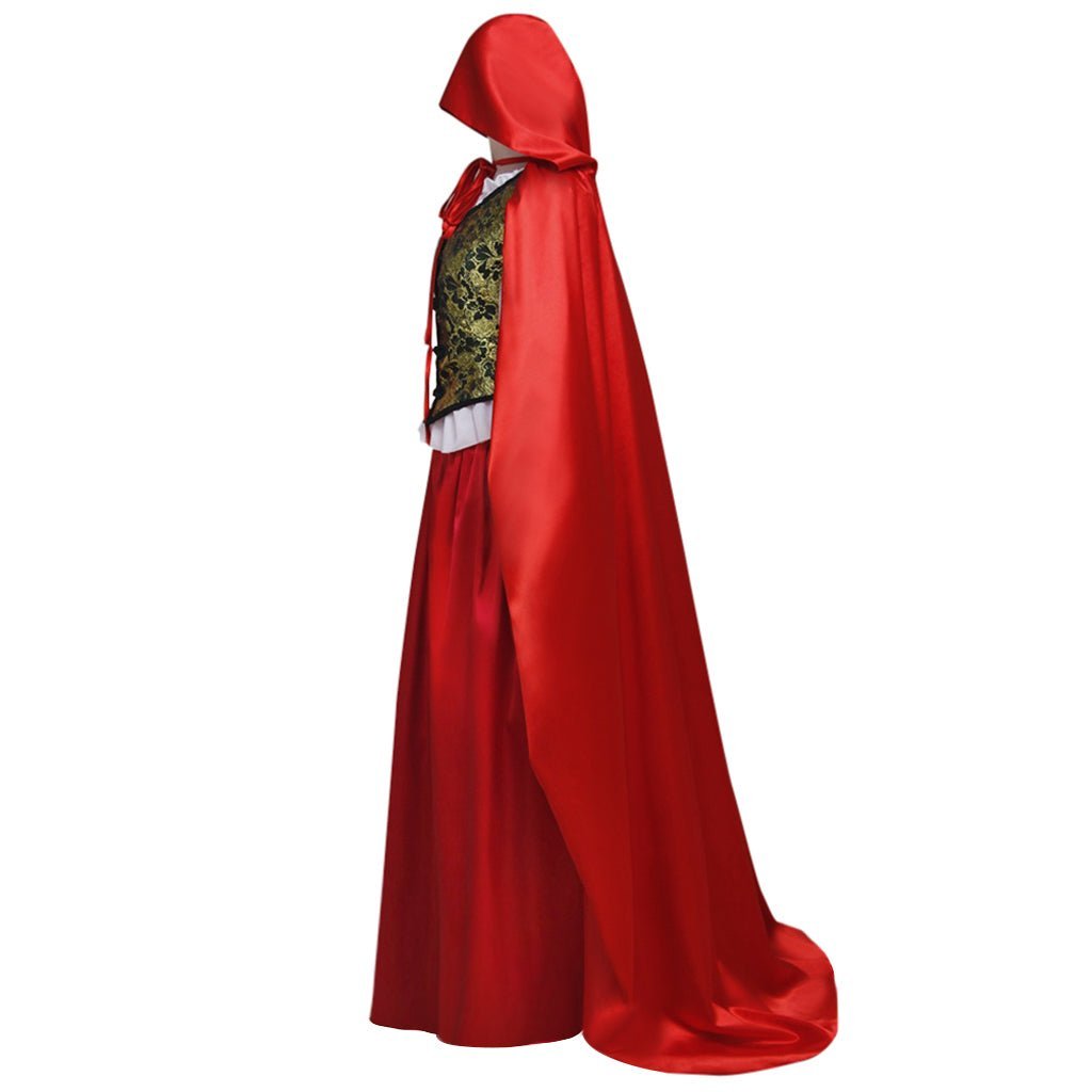 Once Upon a Time Ruby's Little Red Riding Hood Cloak Costume Dress - Adult Women's Halloween Cosplay Outfit-Astricos