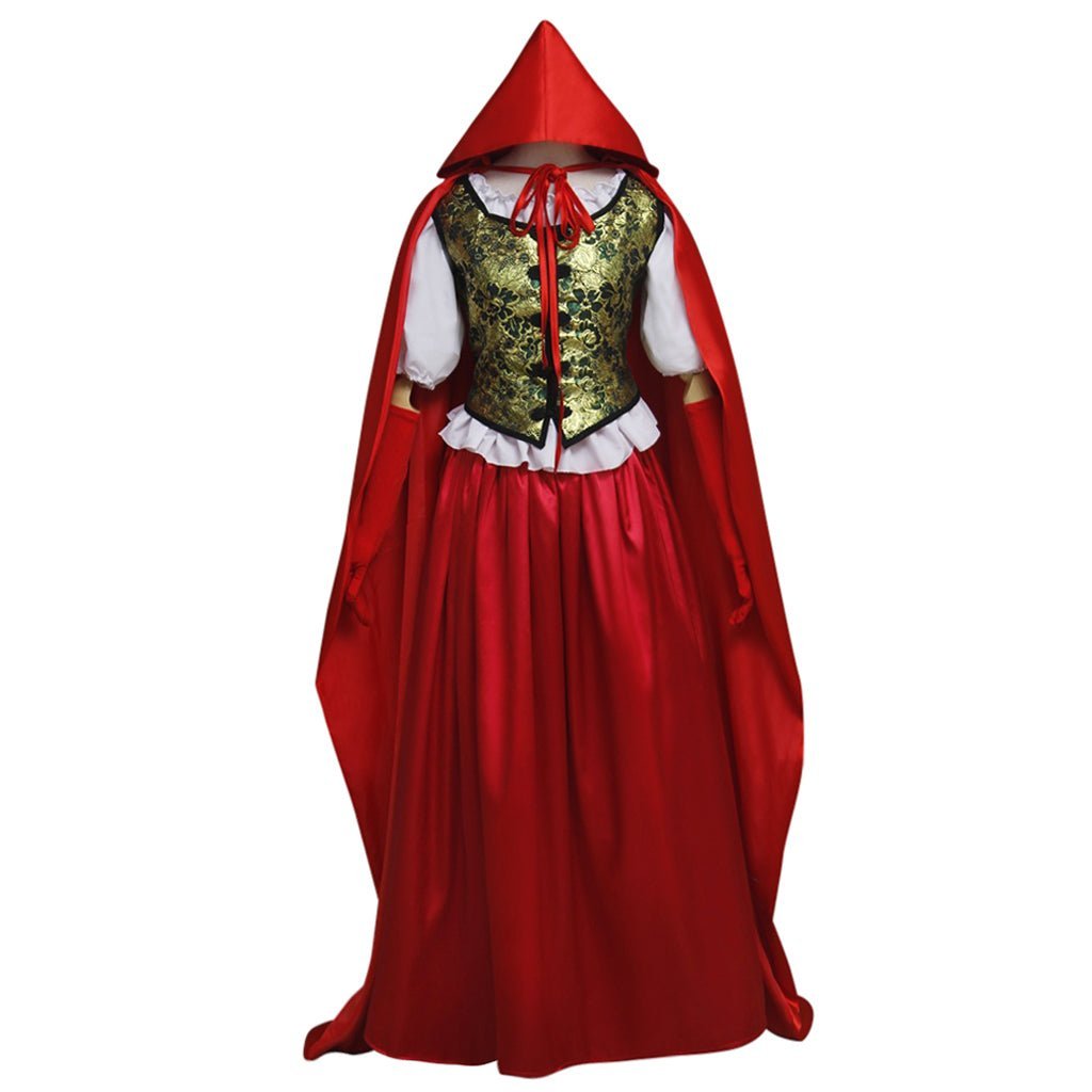 Once Upon a Time Ruby's Little Red Riding Hood Cloak Costume Dress - Adult Women's Halloween Cosplay Outfit-Astricos