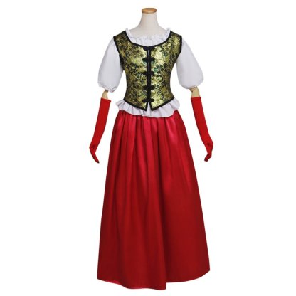 Once Upon a Time Ruby's Little Red Riding Hood Cloak Costume Dress - Adult Women's Halloween Cosplay Outfit-Astricos