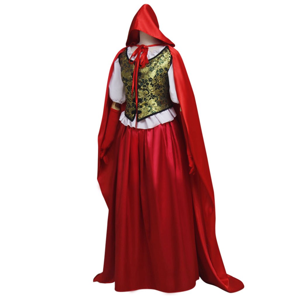 Once Upon a Time Ruby's Little Red Riding Hood Cloak Costume Dress - Adult Women's Halloween Cosplay Outfit-Astricos