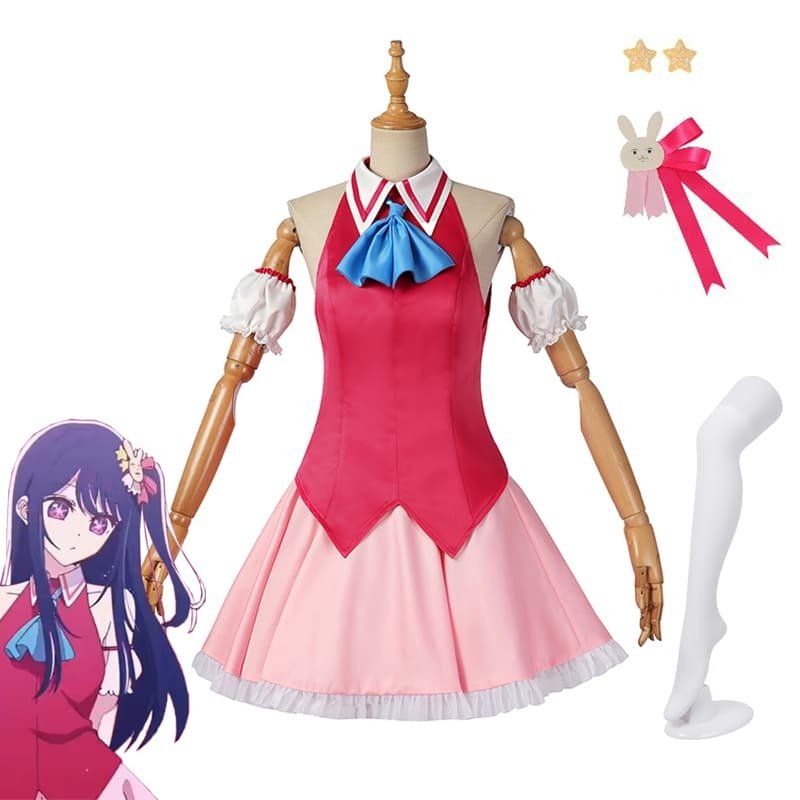 Oshi No Ko Hoshino Ai Cosplay Costume Full Set Role Play Uniform with Wig for Halloween - Astricos