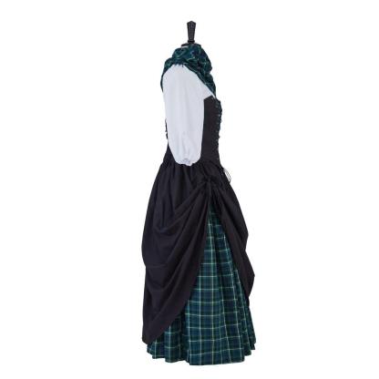 Outlander Claire Fraser Highland Medieval Rococo Scottish Cosplay Costume Dress for Women-Astricos