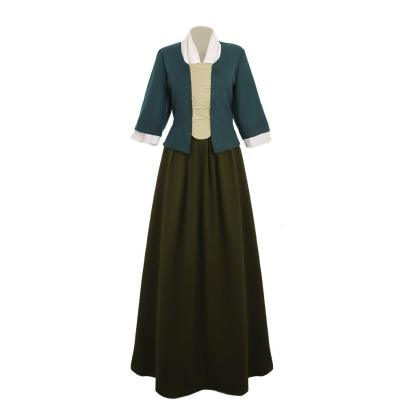 Outlander Claire Fraser Highland Colonial Cosplay Dress | Southern Belle Costume for Halloween & Cosplay-Astricos