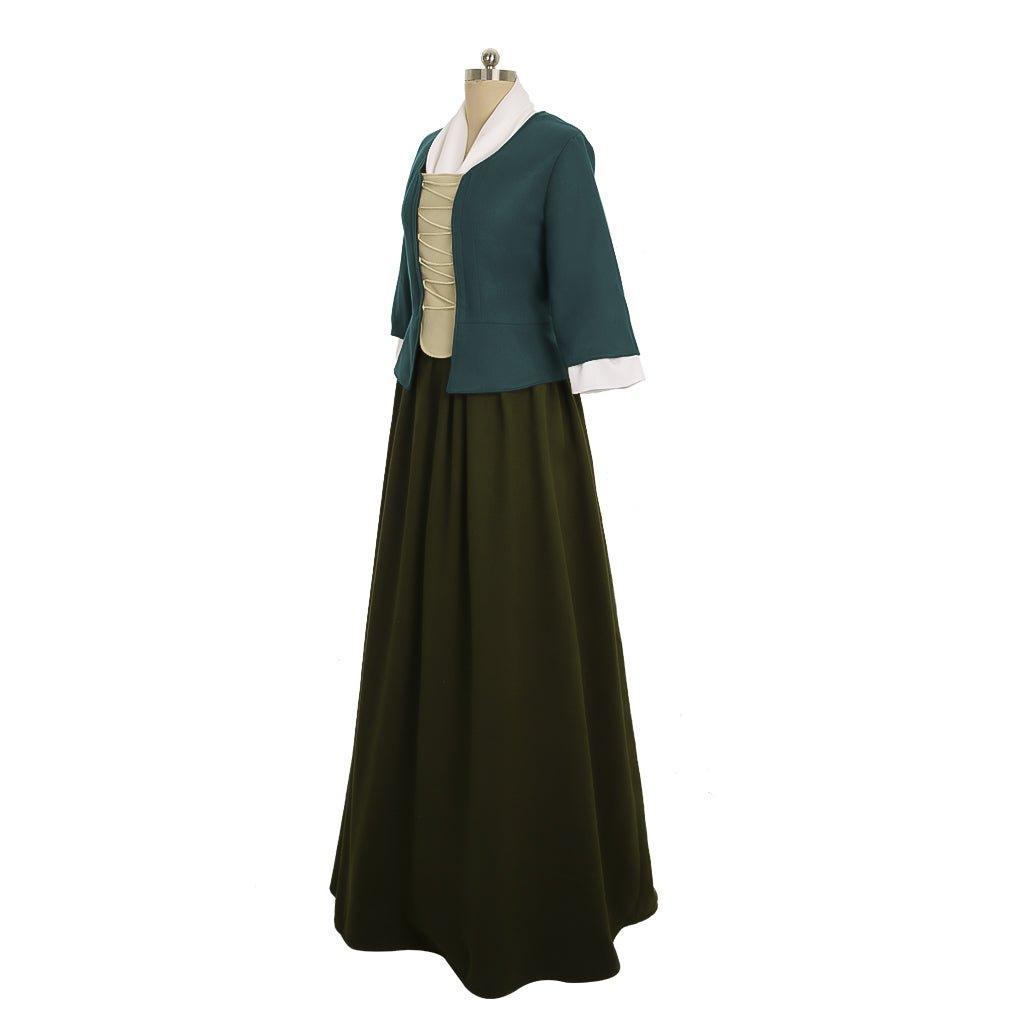 Outlander Claire Fraser Highland Colonial Cosplay Dress | Southern Belle Costume for Halloween & Cosplay-Astricos