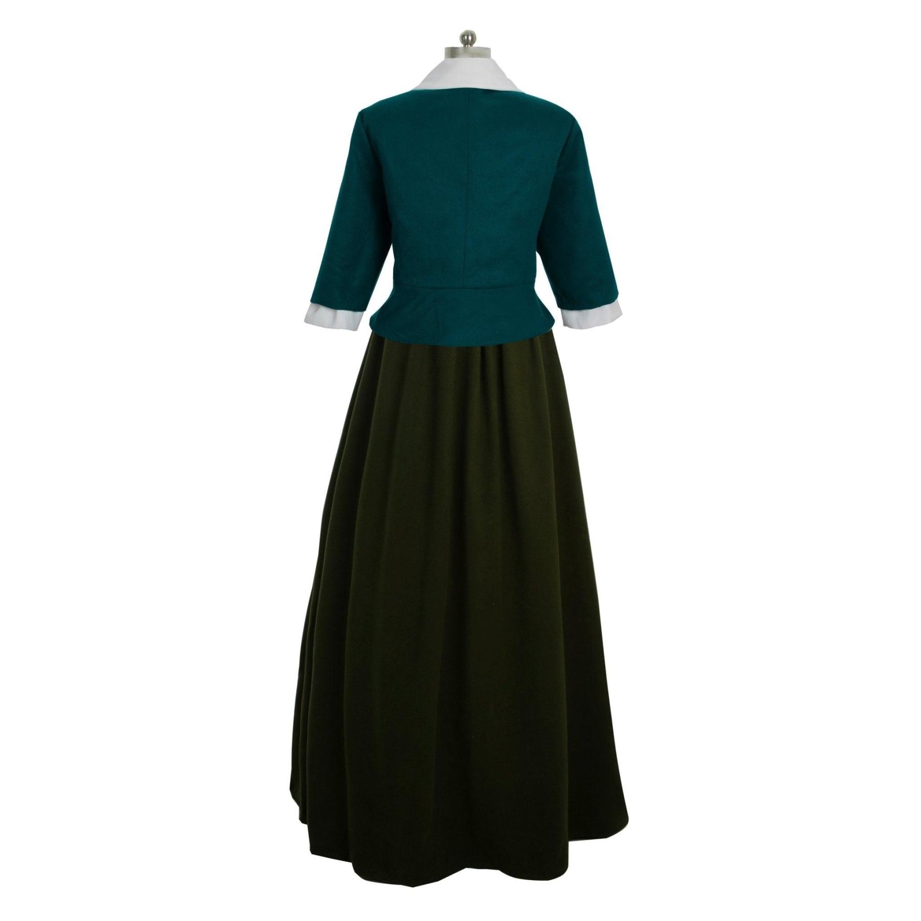 Outlander Claire Fraser Highland Colonial Cosplay Dress | Southern Belle Costume for Halloween & Cosplay-Astricos