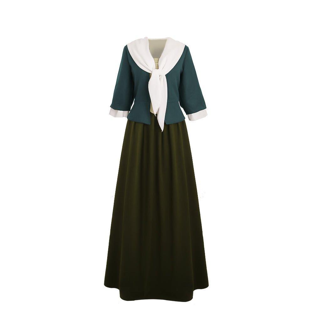 Outlander Claire Fraser Highland Colonial Cosplay Dress | Southern Belle Costume for Halloween & Cosplay-Astricos