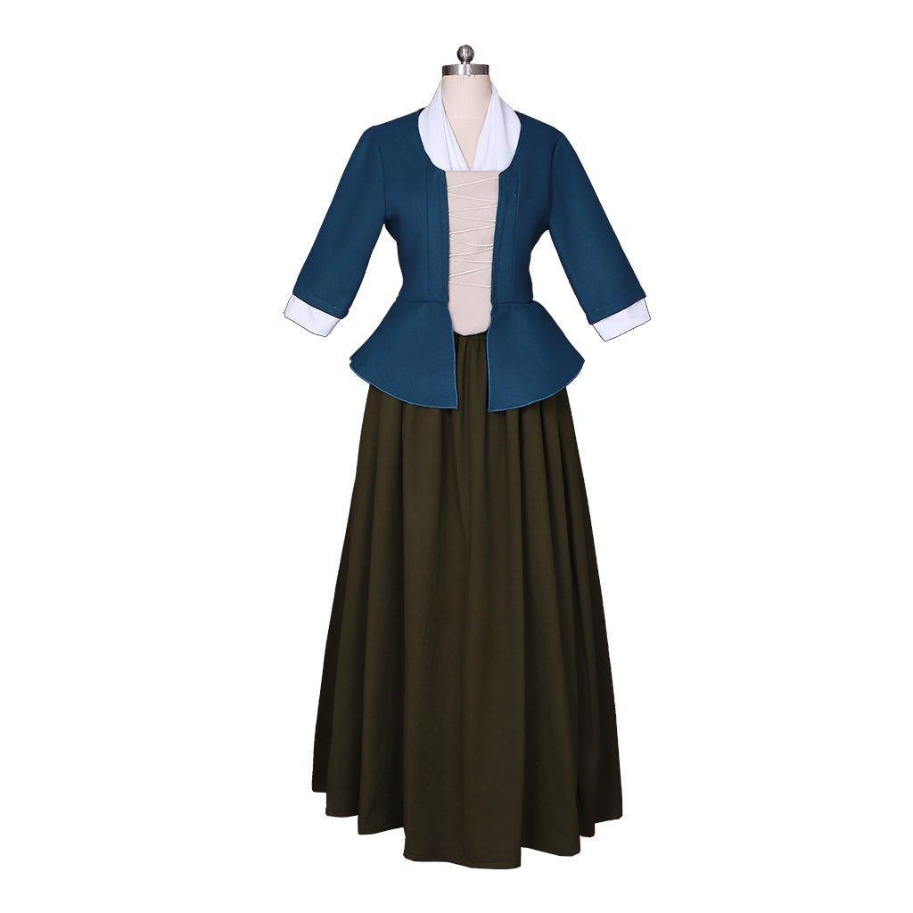 Outlander Claire Fraser Cosplay Dress - Scottish Highland Colonial Costume | Astricos-Astricos