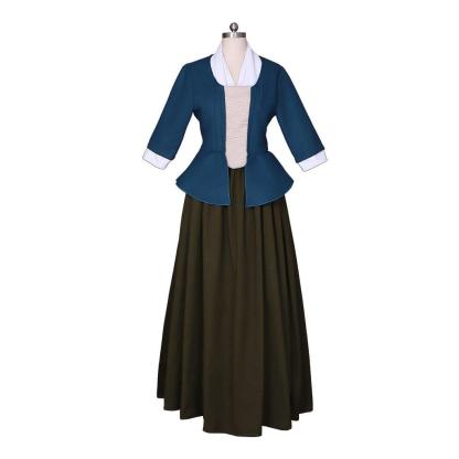 Outlander Claire Fraser Cosplay Dress - Scottish Highland Colonial Costume | Astricos-Astricos