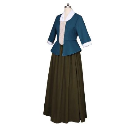 Outlander Claire Fraser Cosplay Dress - Scottish Highland Colonial Costume | Astricos-Astricos