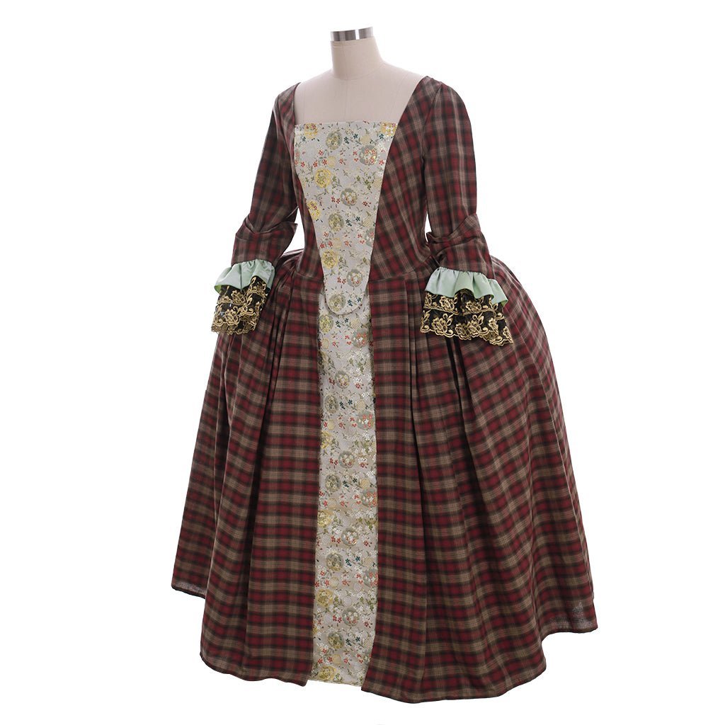 Outlander Claire Randall Fraser Cosplay Costume Gown | Women's Historical Dress-Astricos