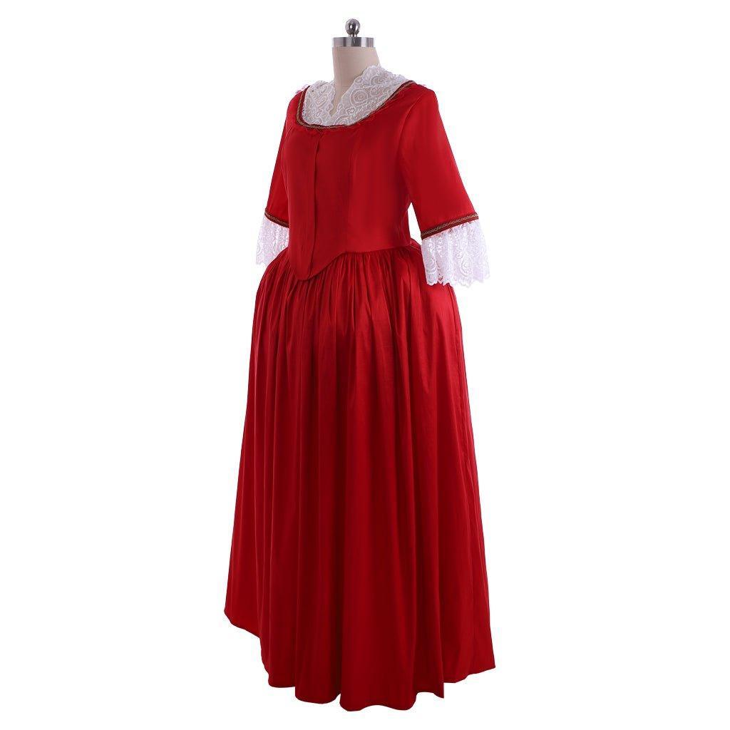 Outlander Claire Randall Red Ball Gown Cosplay Costume - Rococo & Medieval Style Dress-Astricos