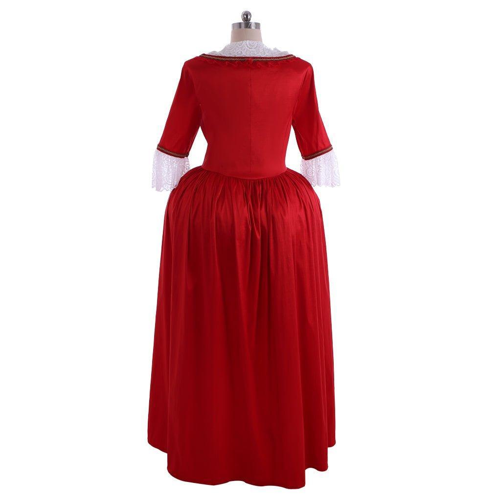 Outlander Claire Randall Red Ball Gown Cosplay Costume - Rococo & Medieval Style Dress-Astricos