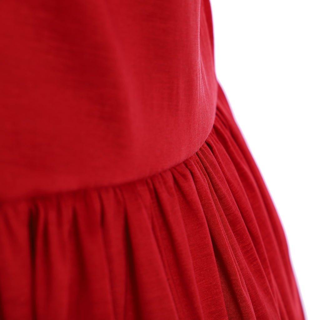 Outlander Claire Randall Red Ball Gown Cosplay Costume - Rococo & Medieval Style Dress-Astricos