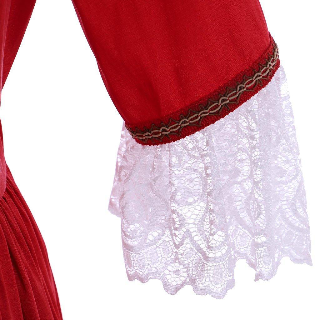 Outlander Claire Randall Red Ball Gown Cosplay Costume - Rococo & Medieval Style Dress-Astricos