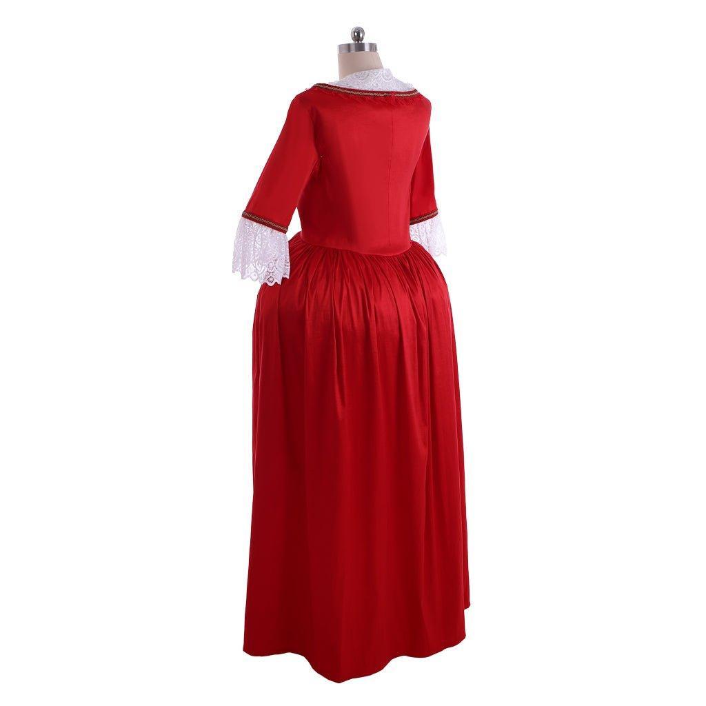 Outlander Claire Randall Red Ball Gown Cosplay Costume - Rococo & Medieval Style Dress-Astricos