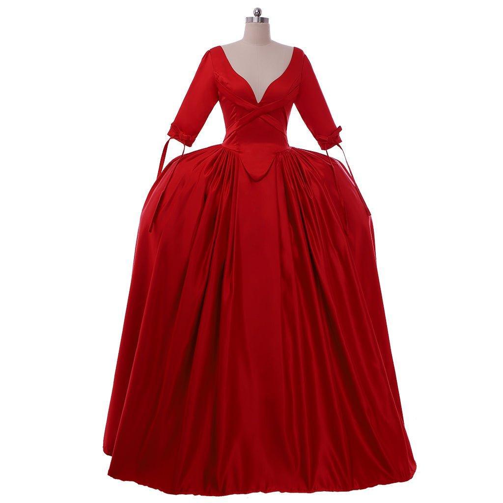 Outlander Claire Red Dress Cosplay Costume - Victorian Ball Gown Inspired by TV Series-Astricos