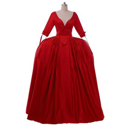 Outlander Claire Red Dress Cosplay Costume - Victorian Ball Gown Inspired by TV Series-Astricos