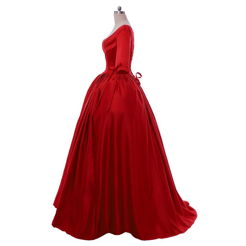 Outlander Claire Red Dress Cosplay Costume - Victorian Ball Gown Inspired by TV Series-Astricos