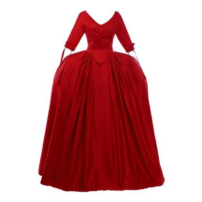 Outlander Claire Red Dress Cosplay Costume - Victorian Ball Gown Inspired by TV Series-Astricos