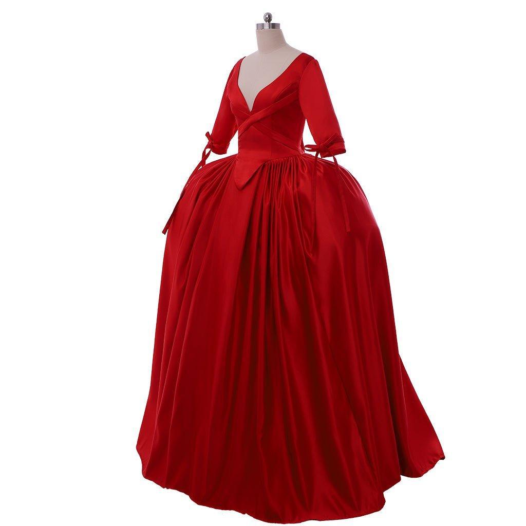 Outlander Claire Red Dress Cosplay Costume - Victorian Ball Gown Inspired by TV Series-Astricos