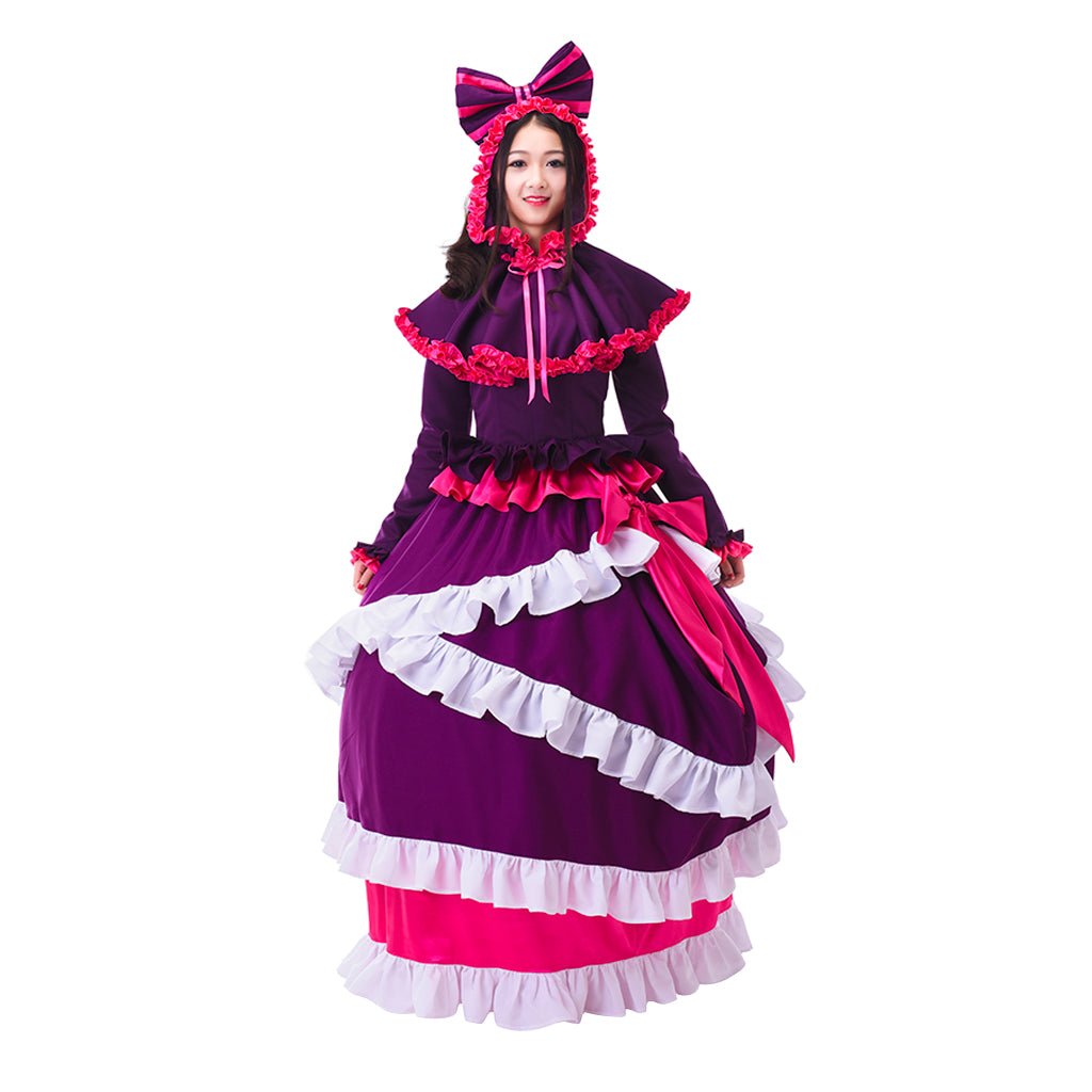 Overlord Season 2 Shalltear Bloodfallen Gothic Wedding Dress Cosplay Costume-Astricos