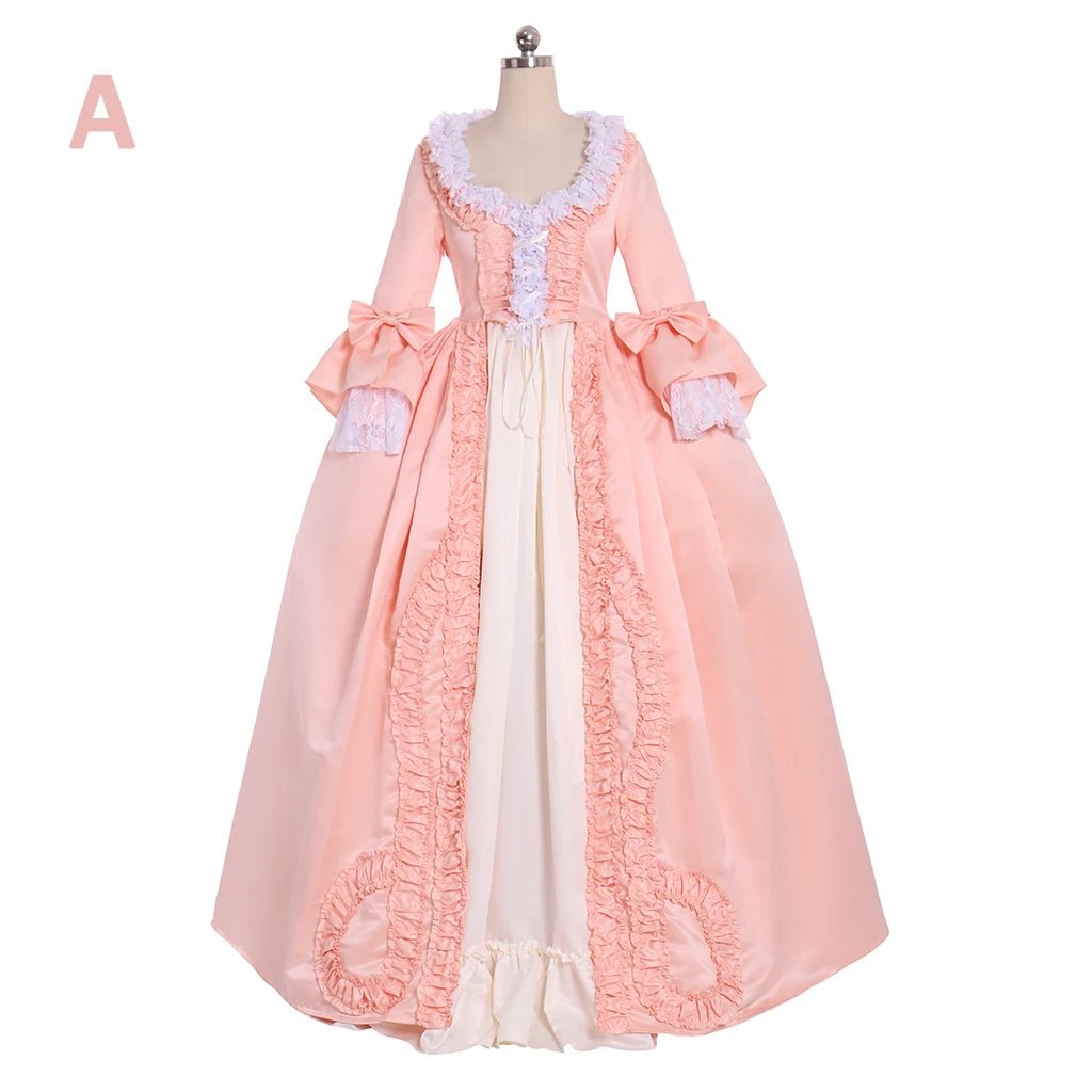 Pink Marie Antoinette Rococo Gown Dress | 18th Century Victorian Wedding Dress for Cosplay & Historical Events-Astricos