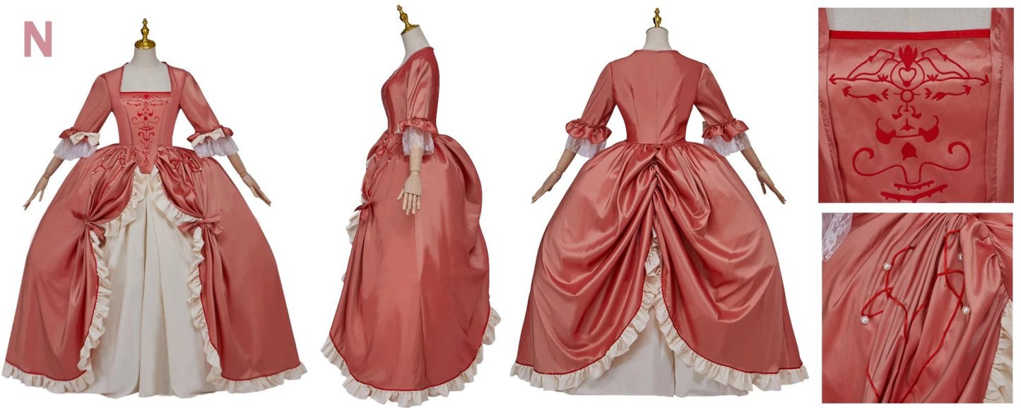 Pink Marie Antoinette Rococo Gown Dress | 18th Century Victorian Wedding Dress for Cosplay & Historical Events-Astricos