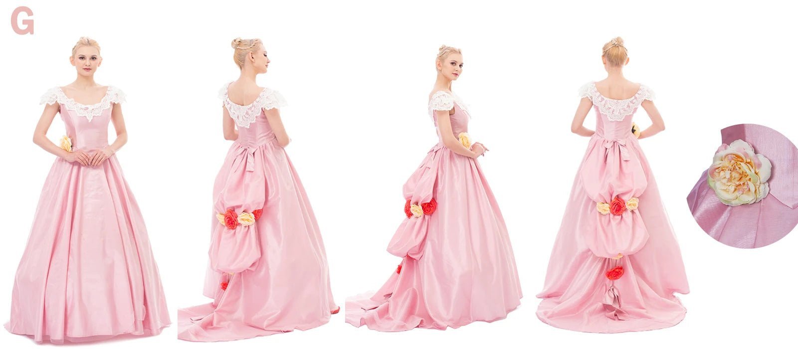 Pink Marie Antoinette Rococo Gown Dress | 18th Century Victorian Wedding Dress for Cosplay & Historical Events-Astricos