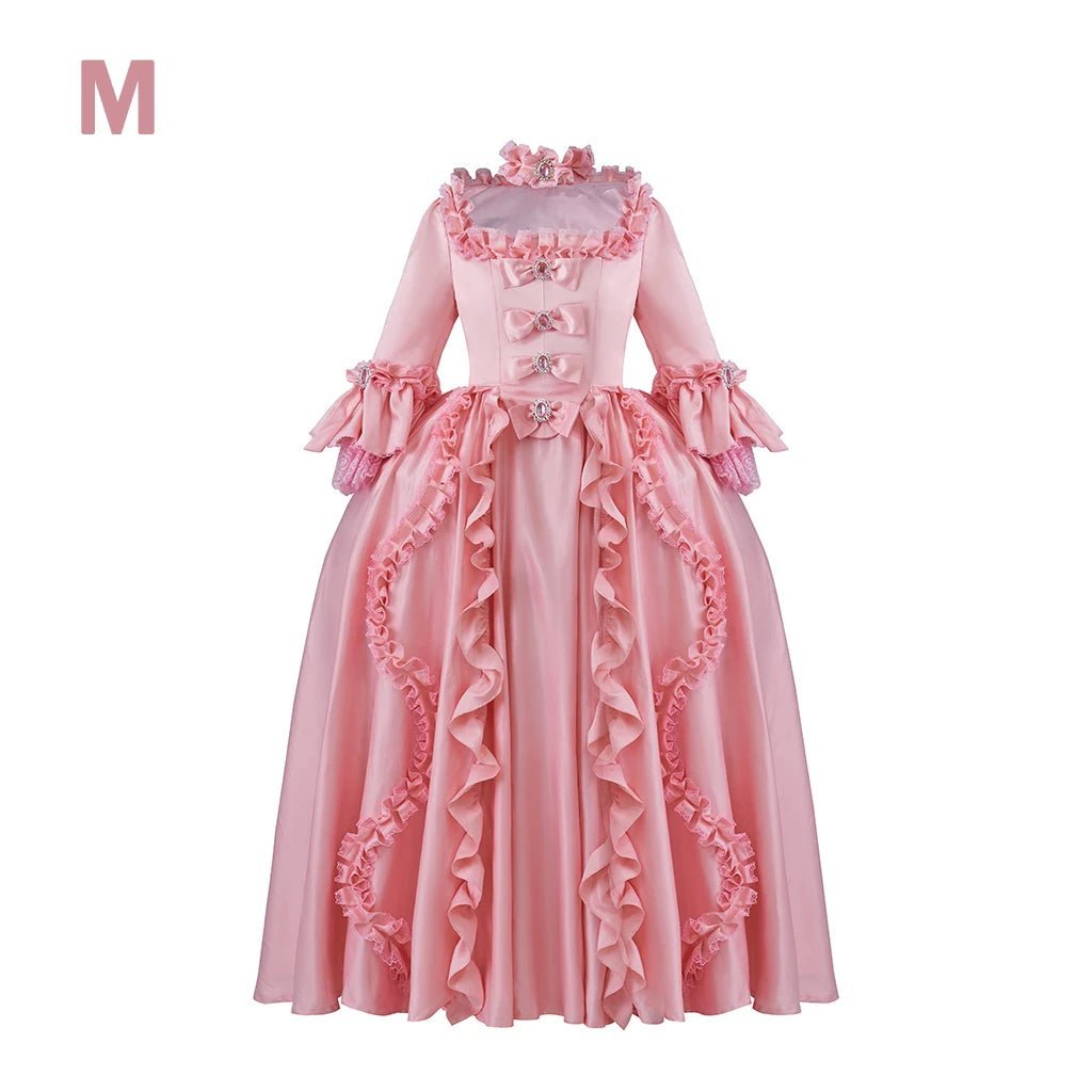 Pink Marie Antoinette Rococo Gown Dress | 18th Century Victorian Wedding Dress for Cosplay & Historical Events-Astricos