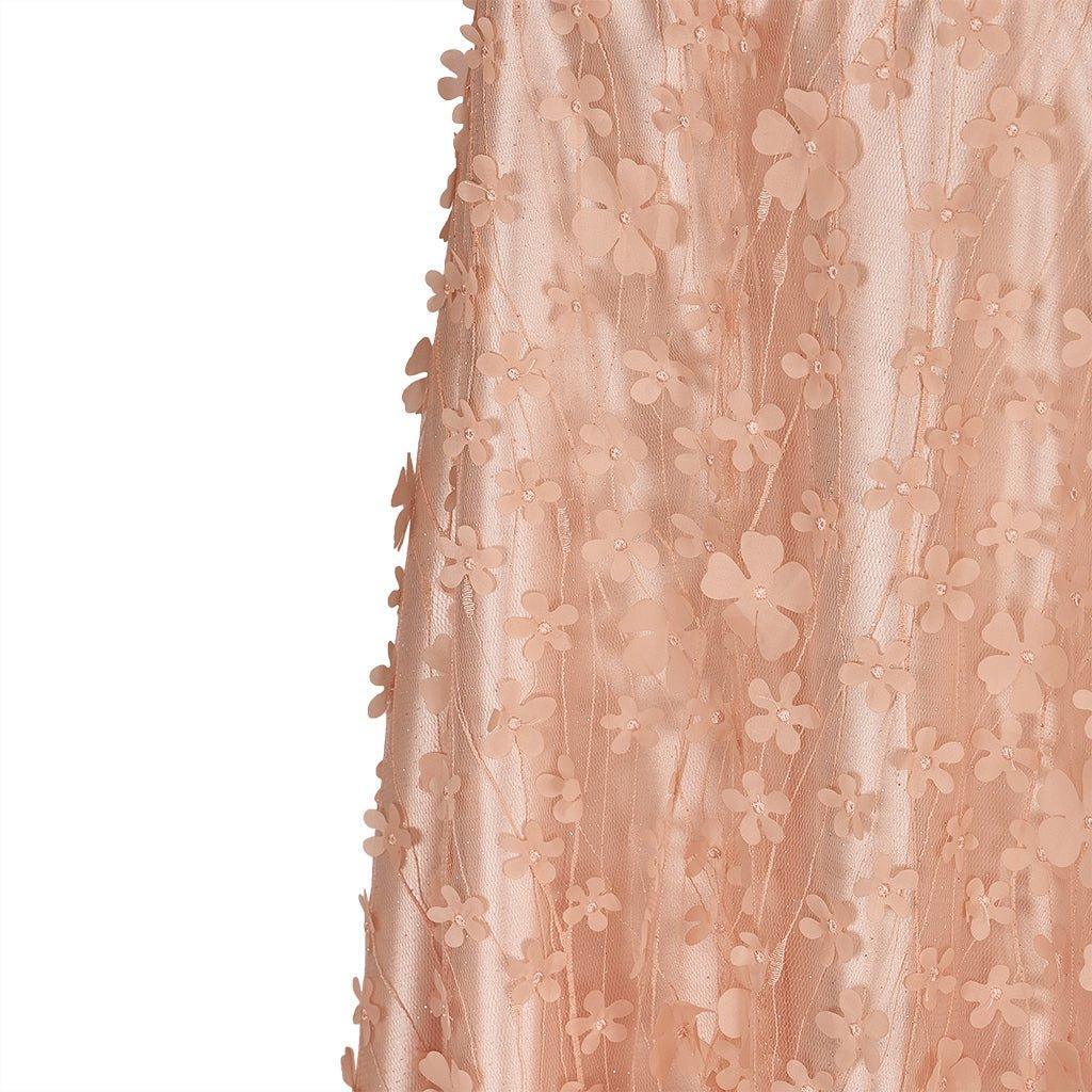 Pink Shiny Patterned Silk-Like Fabric Empire Gown - Bridgerton Cosplay & Historical Regency Dress-Astricos