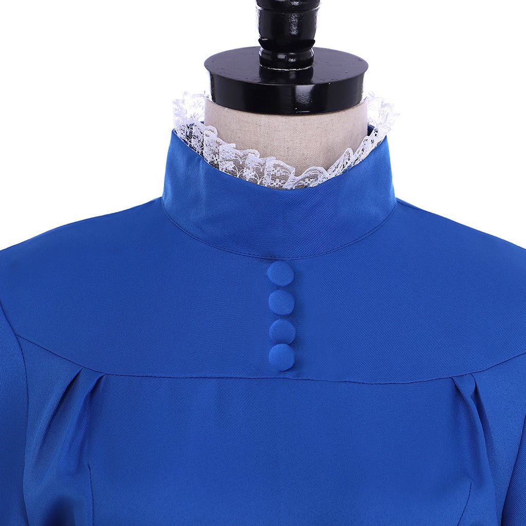 Plus Size Howl's Moving Castle Sophie Hatter Blue Dress Cosplay Costume - Authentic Anime Outfit-Astricos