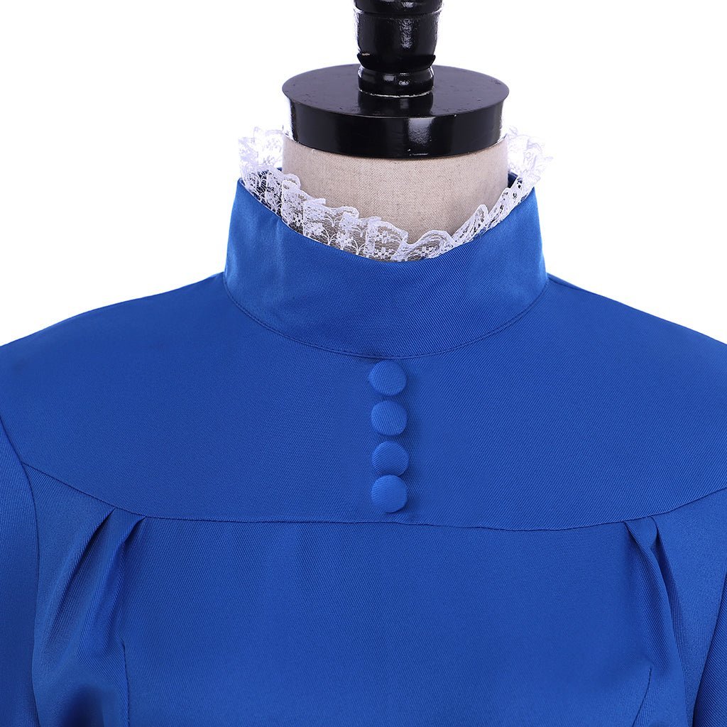 Plus Size Howl's Moving Castle Sophie Hatter Blue Dress Cosplay Costume - Authentic Anime Outfit-Astricos