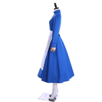 Plus Size Howl's Moving Castle Sophie Hatter Blue Dress Cosplay Costume - Authentic Anime Outfit-Astricos