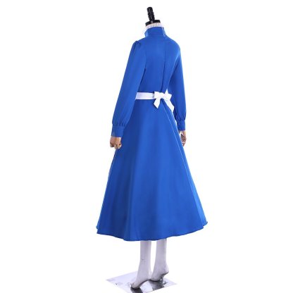 Plus Size Howl's Moving Castle Sophie Hatter Blue Dress Cosplay Costume - Authentic Anime Outfit-Astricos
